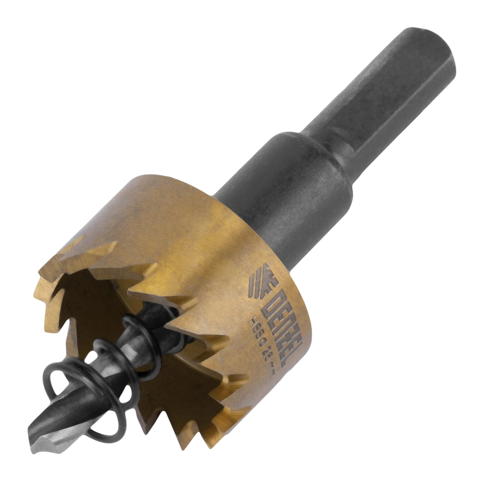 Коронка по металлу DENZEL 724105, 26 мм, HSS, нитридтитановое покрытие