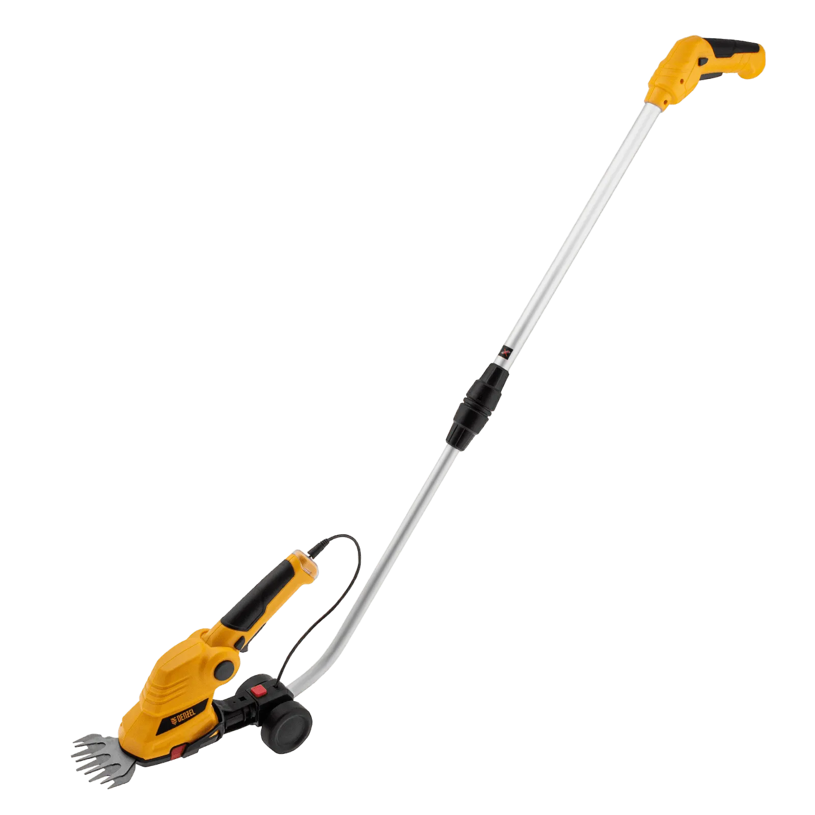 Ножницы-кусторез DENZEL G801E с телескопической штангой, с аккумулятором 7.2В Li-Ion 1.5 Ач