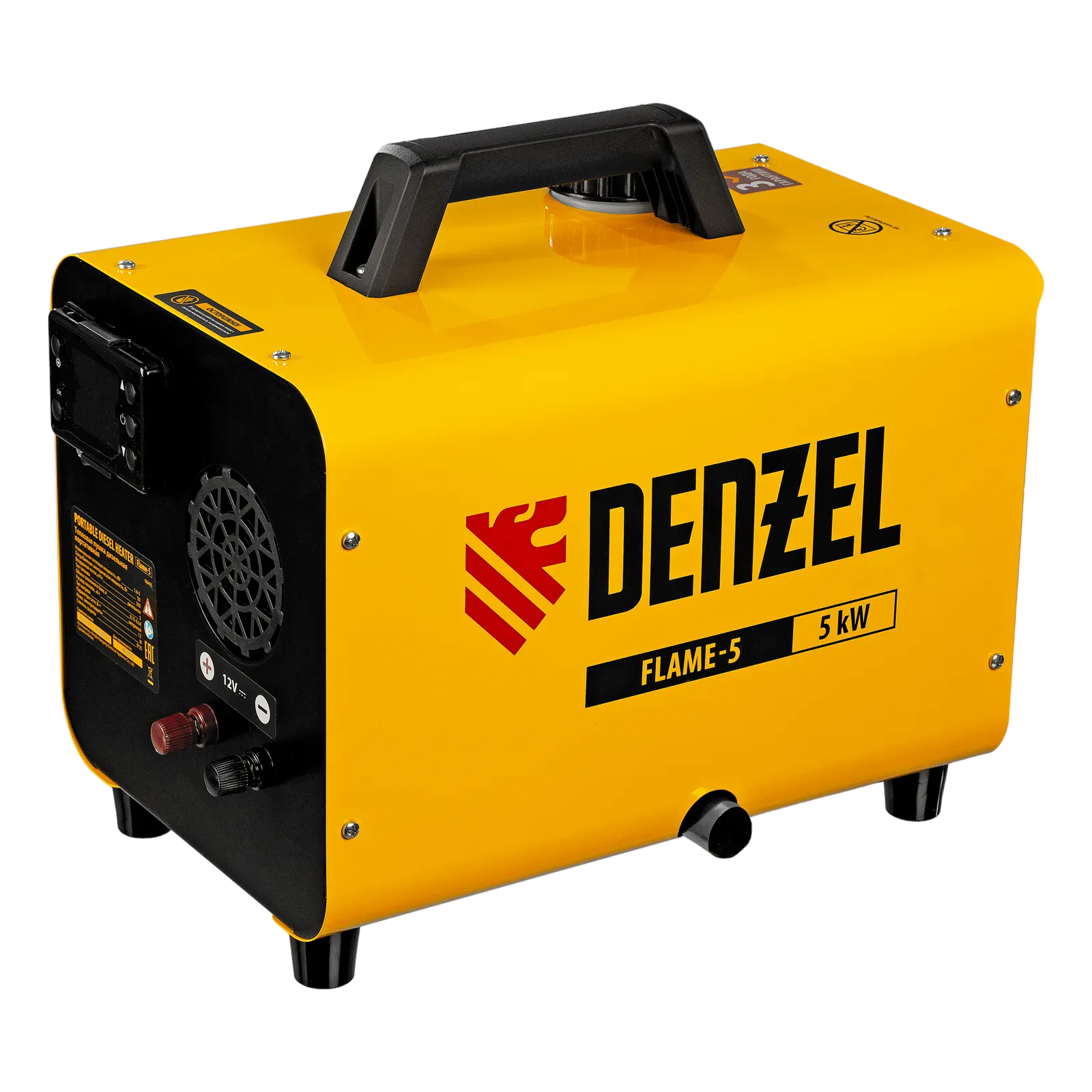 Дизельная тепловая портативная пушка DENZEL Flame-5, 5кВт, 300м3/ч, непр.наг., циф. терм.
