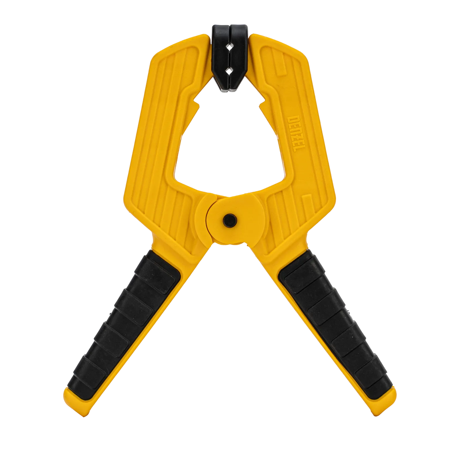 Струбцина клещеобразная DENZEL усиленная 80 х 60 мм, двухкомпонентные рукоятки