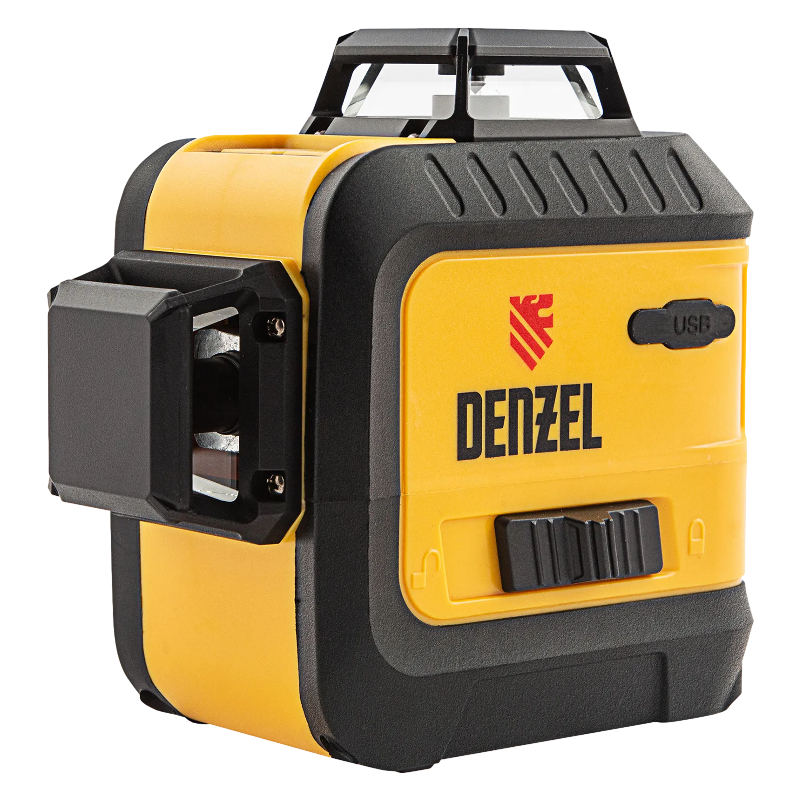 Лазерный уровень DENZEL LX 360-3 Red, 30 м, 635 нм, Li 2800 мАч, 5/8 дюйм