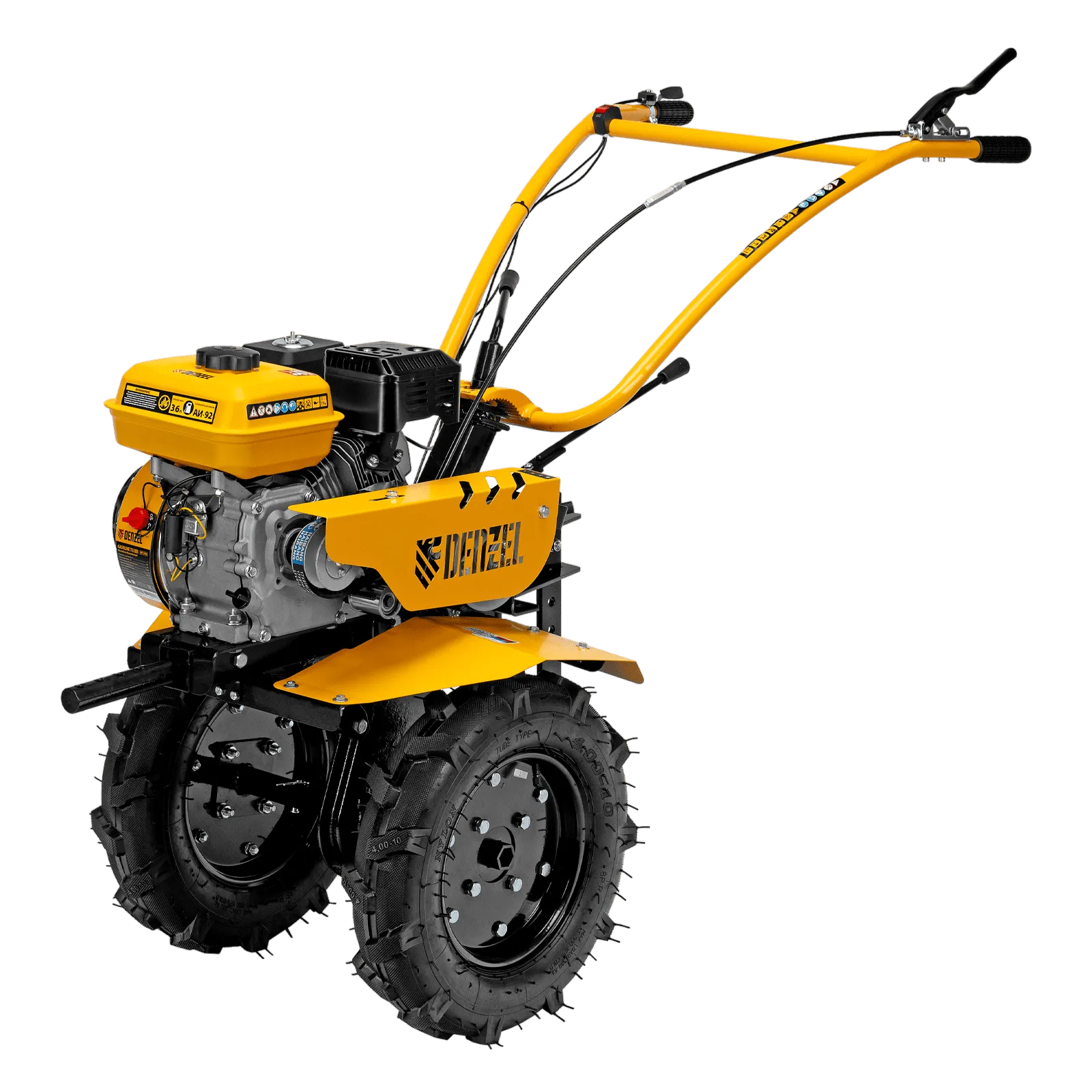 Мотоблок DENZEL DPT-270S, 7 л.с., ремен.сцеп, фрез 3х4, ШОМ, передачи 2В/1Н