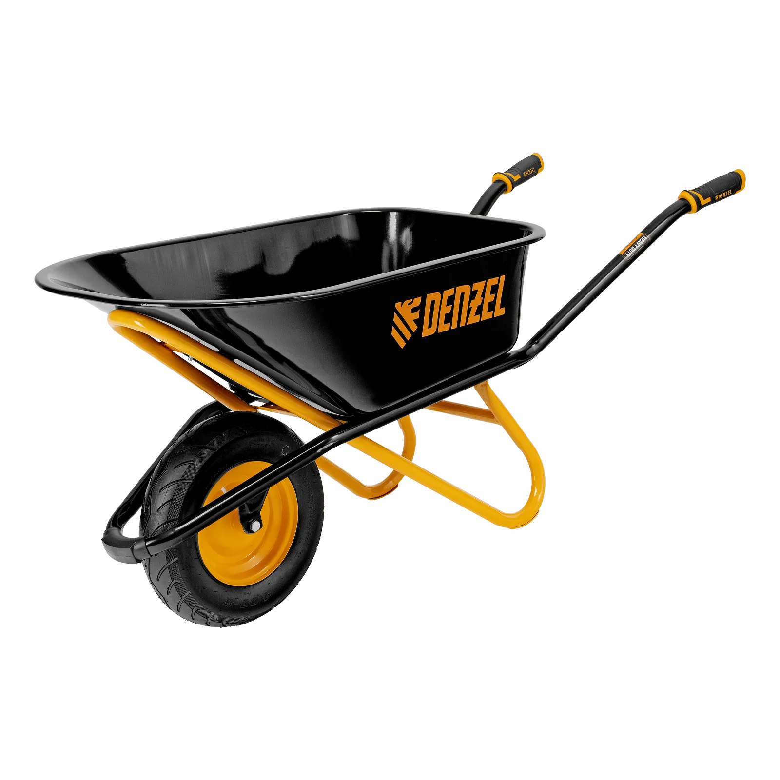 Тачка строительная DENZEL усиленная объем 120 л, 220 кг, колесо 16х4.00-8