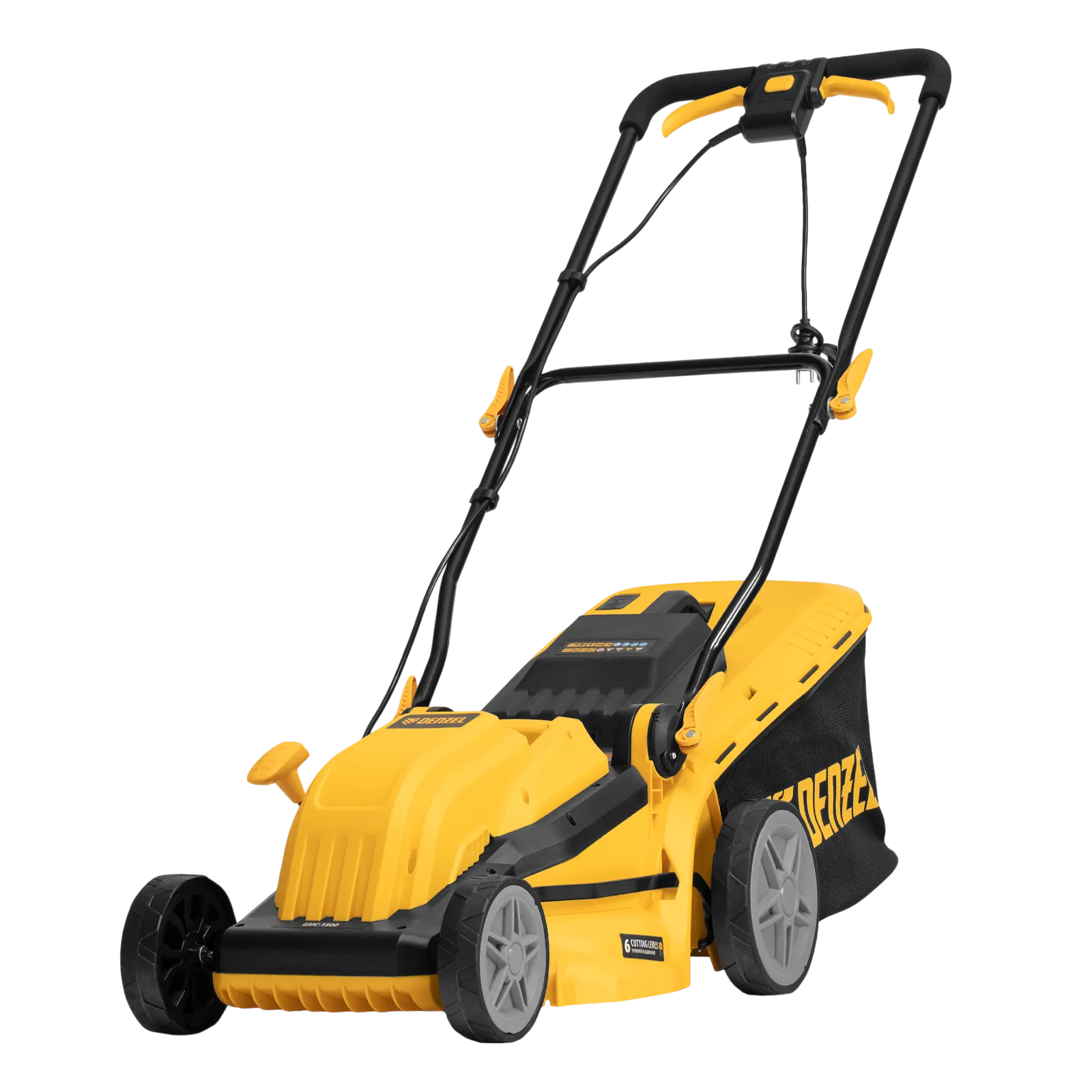 Газонокосилка электрическая DENZEL GMC-1800, шир. 38см, 1800 Вт, 6 уров., травосб. 35 л