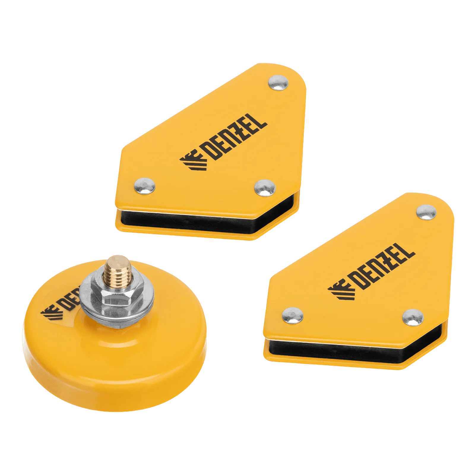 Набор для сварочных работ DENZEL 97557, 2 магнитных фиксатора, магнитная клемма «масса»