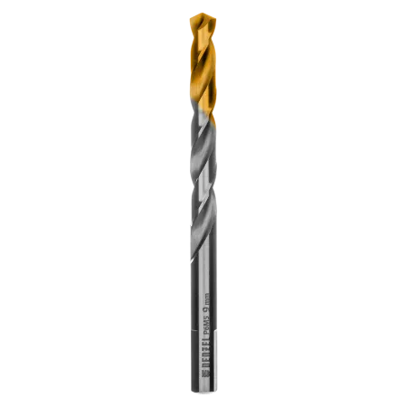 Сверло спиральное по металлу DENZEL 9 x 125 мм, Р6М5, Golden Tip