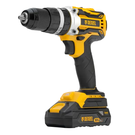 Дрель-шуруповерт аккумуляторная ударная бесщет DENZEL CIDB-18-02, Li-Ion, 18 В