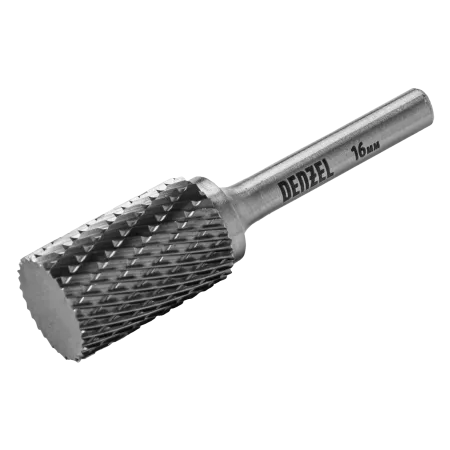 Борфреза по металлу DENZEL твердосплавная, цилиндрическая, тип-А, 16 мм