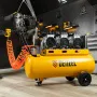 Компрессор безмасляный, малошумный DENZEL DLS 3300/100, 3300 Вт,3x1100, 100 л, 570 л/мин ,блок управления