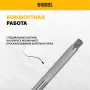 Вороток Г-образный DENZEL 300*75 мм, квадрат 1/2", CrV, матовый хром