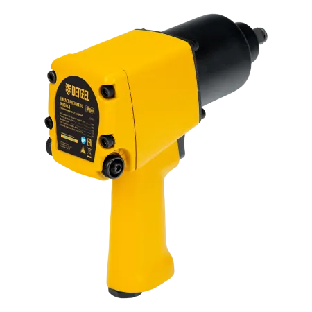 Пневмогайковерт ударный DENZEL IW860+набор головок, 1/2, 7000 об/мин, 868 Нм