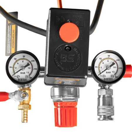 Компрессор воздушный DENZEL BCV2200/100, 2.2 кВт, ременный привод, 100 литров, 370 л/мин