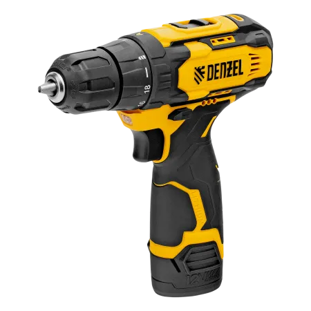 Дрель-шуруповерт аккумуляторная DENZEL CDQ-12, Li-Ion, 12 В