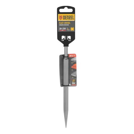Зубило DENZEL, 14 х 20 х 250 мм, 40Cr, SDS PLUS