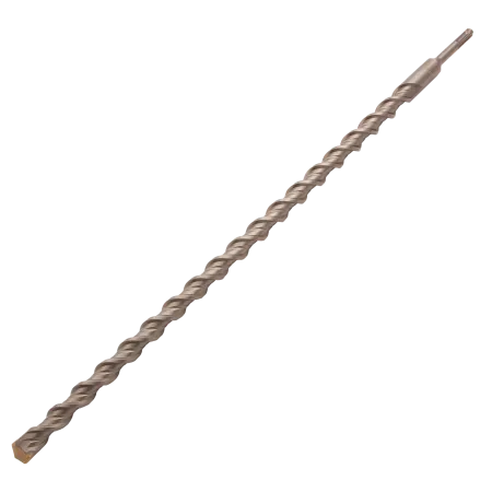 Бур по бетону DENZEL 705055, 22 x 600 мм, двойная спираль, три пылеотводящие кромки