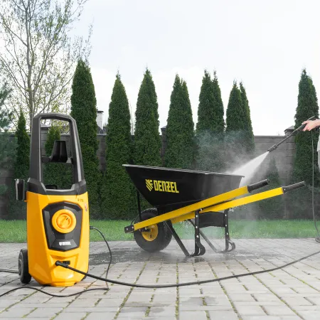 Моечная машина высокого давления DENZEL R-170, 2000 Вт, 170 бар, 360 л/ч, колесная