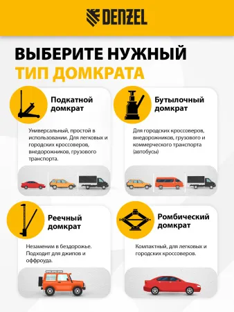 Домкрат реечный профессиональный DENZEL 3,5 т, 115-1040 мм, High Jack