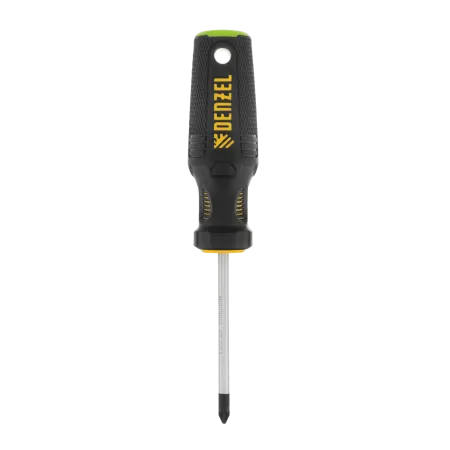 Отвертка DENZEL PZ1x75 мм, CrV, трехкомпонентная рукоятка