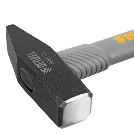 Молоток слесарный DENZEL 800 г, кованый, фибергласовая  рукоятка c TPR покрытием