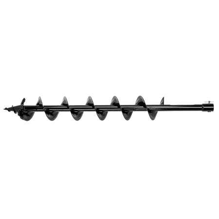 Шнек для грунта DENZEL ER-100, диаметр 100 мм, длина 800 мм,соединение 20 мм, съемный нож