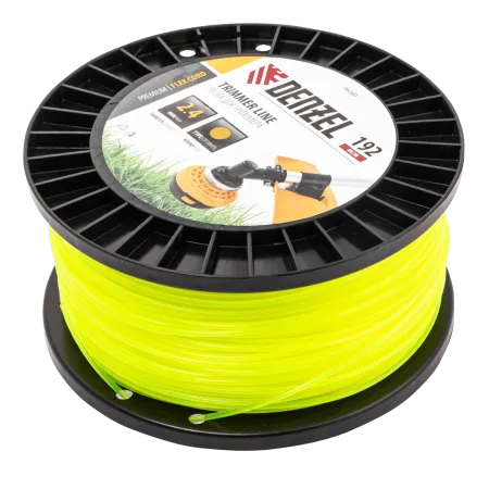 Леска для триммера DENZEL 96280 круглая, 2,4мм х 192м, на DIN катушке FLEX CORD