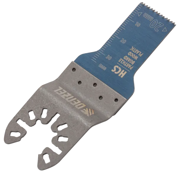 Насадка для МФИ DENZEL 782309 режущая пазовая прямая, HCS, по дереву, 20 х 1.4 мм