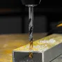 Сверло спиральное по металлу DENZEL 8 x 117 мм, Р6М5, Golden Tip, многогранная заточка