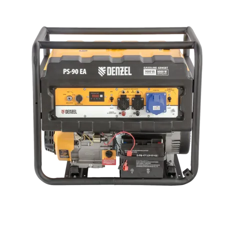 Генератор бензиновый DENZEL PS 90 EA, 9.0 кВт, 230В, 25 л, электростартер