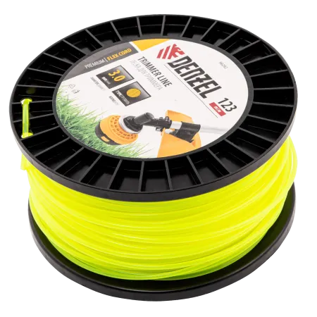 Леска для триммера DENZEL 96282 круглая, 3,0мм х 123м, на DIN катушке FLEX CORD