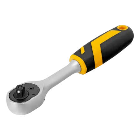 Ключ-трещотка DENZEL 1/4", 90 зубьев, с быстрым сбросом, CrV