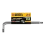 Вороток Г-образный DENZEL 150*40 мм, квадрат 1/4", CrV, матовый хром