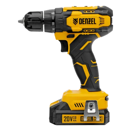 Дрель-шуруповерт аккумуляторная DENZEL CDQ-20, Li-Ion, 20 В