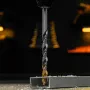 Сверло спиральное по металлу DENZEL 12 x 205 мм, Р6М5, Golden Tip, удлиненное