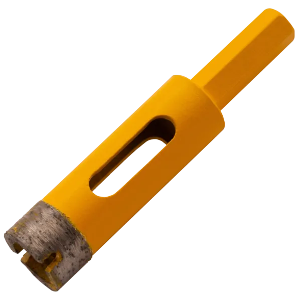 Сверло алмазное по керамограниту DENZEL 72677, 16 мм, мокрая резка, трехгранный хвостовик