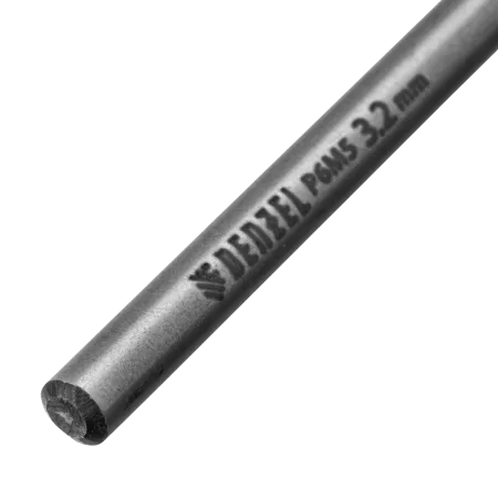 Сверло спиральное по металлу DENZEL 3,2 x 65 мм, Р6М5, Golden Tip, многогранная заточка, 2шт.