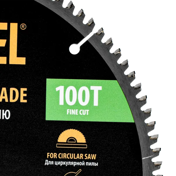 Пильный диск по алюминию DENZEL ф255 х 30 мм, 100 зубьев