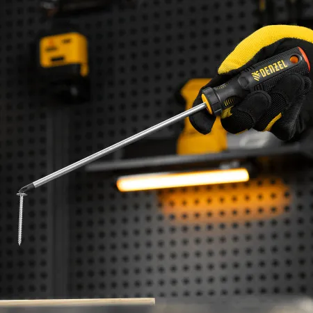 Отвертка DENZEL PH2х200 мм, S2, 3к рукоятка