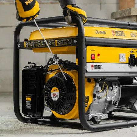 Генератор бензиновый DENZEL GE 8900, 8.5 кВт, 220 В/50 Гц, 25 л, ручной старт