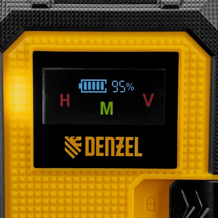 Лазерный уровень мультипризменный DENZEL DLV-360-4C, 30 м, зеленый луч, Li-Ion 2,4 Aч, кейс