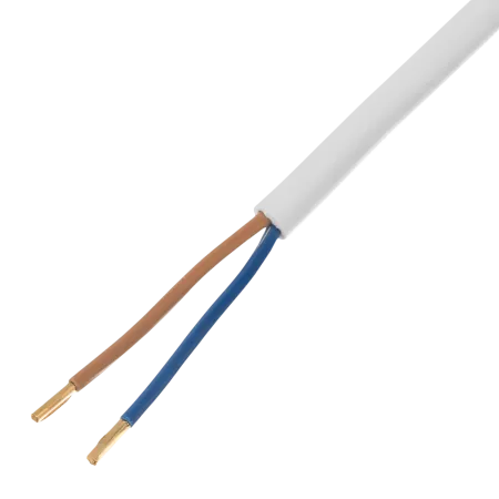 Шнур сетевой Energy Series DENZEL, ПВС, 3 м, 2 x 1 мм, с неразборной вилкой, белый