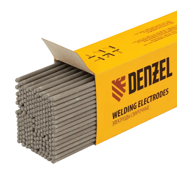 Электроды DENZEL DER-13/55, диам. 3 мм, 5 кг, основное покрытие