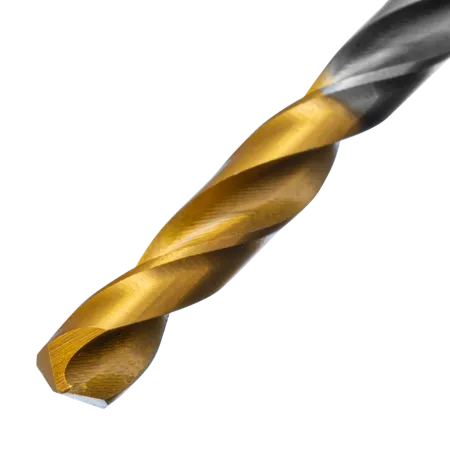 Сверло спиральное по металлу DENZEL 5 х 132 мм, Р6М5, Golden Tip, удлиненное