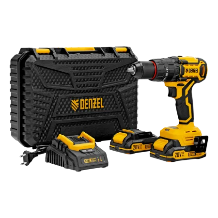 Дрель-шуруповерт аккумуляторная ударная бесщет. DENZEL CIDH-BL-20, Li-Ion, 20 В