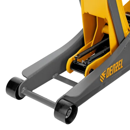 Домкрат гидравлический подкатной DENZEL 2,5 т, 85-430 мм, быстрый подъем, низкий подхват, проф./