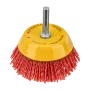 Щетка для дрели DENZEL, 75 мм, Чашка, со шпилькой, нейлоновая щетина
