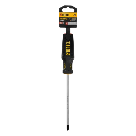 Отвертка DENZEL PH2х150 мм, S2, 3к рукоятка