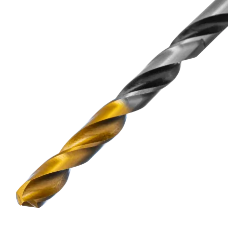 Сверло спиральное по металлу DENZEL 5 x 86 мм, Р6М5, Golden Tip, многогранная заточка