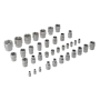 Набор инструментов DENZEL 1/2", 1/4", CrV, S2, пластиковый кейс, 122 предмета