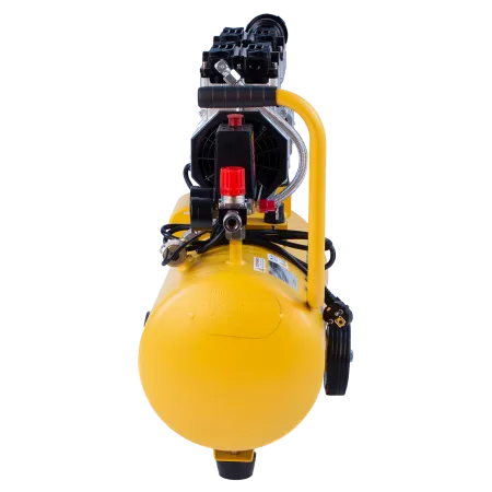 Компрессор безмасляный DENZEL DLS950/24, 950 Вт, 165 л/мин, ресивер 24 л, малошумный