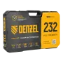 Набор инструментов DENZEL 1/2", 3/8", 1/4", CrV, S2, пластиковый кейс, 232 предмета